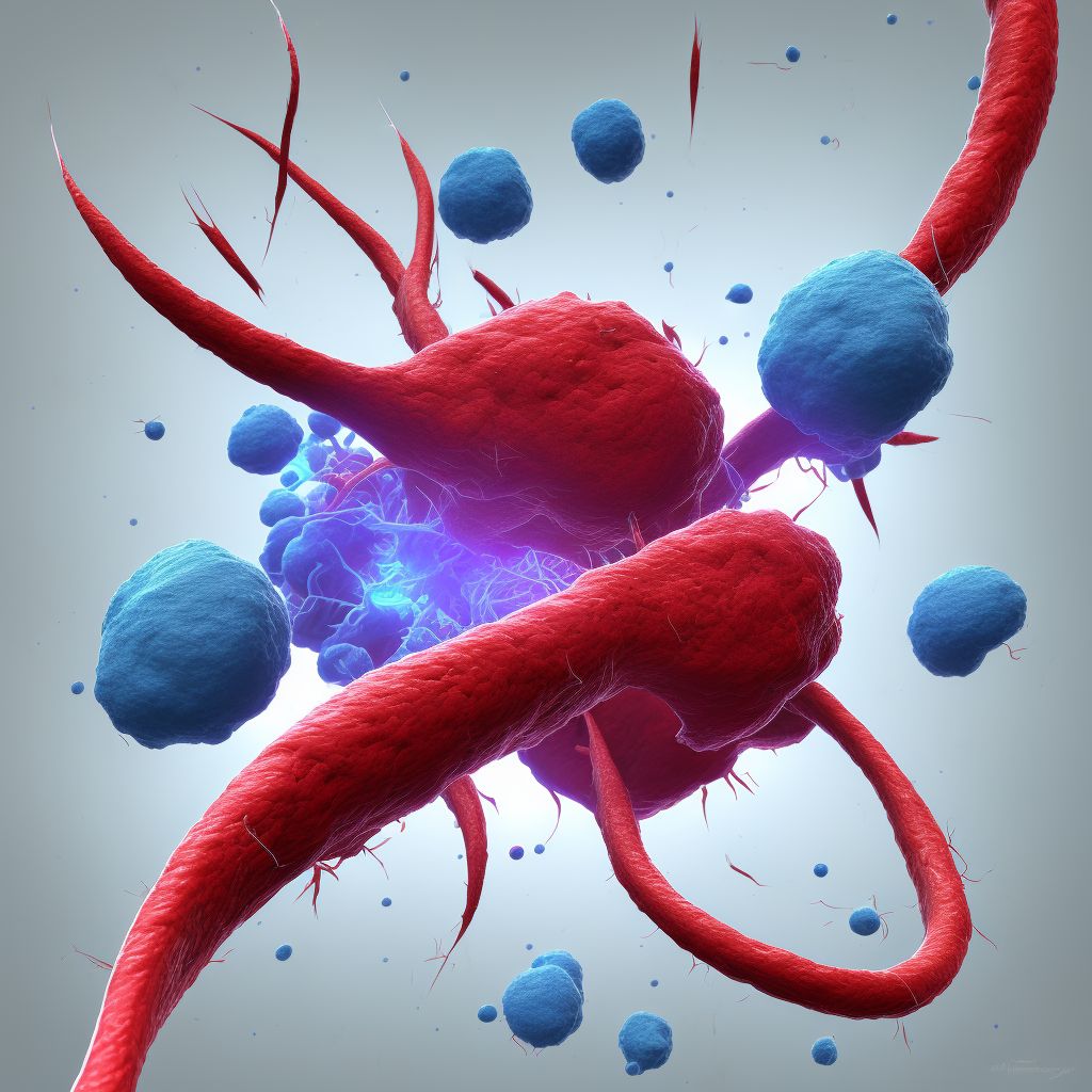 Minor laceration of superior mesenteric artery, sequela digital illustration