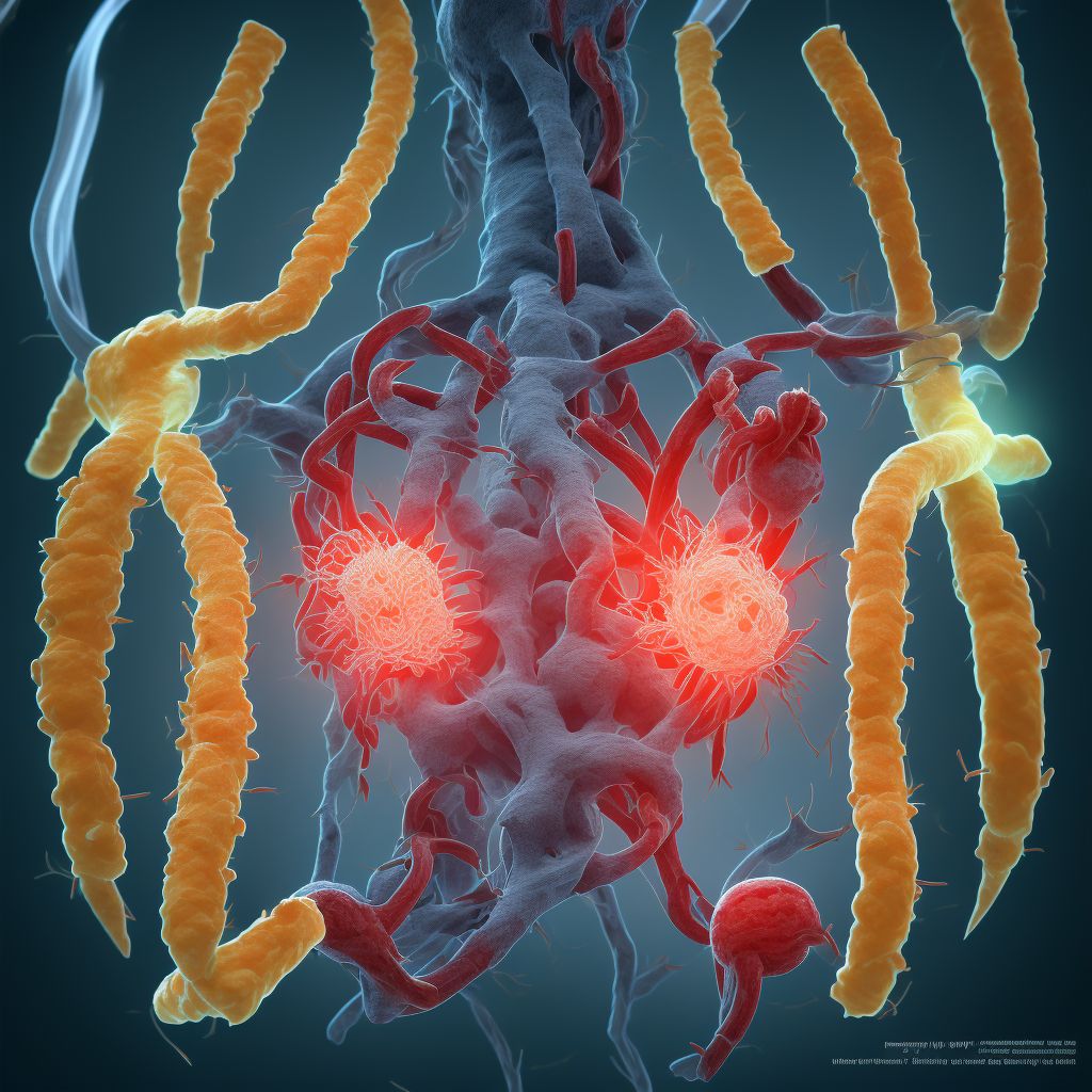 Unspecified injury of superior mesenteric artery, sequela digital illustration