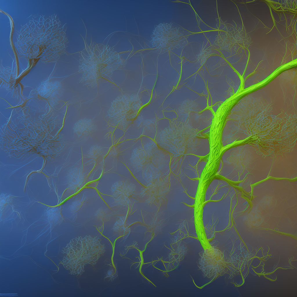 Minor laceration of branches of celiac and mesenteric artery, subsequent encounter digital illustration