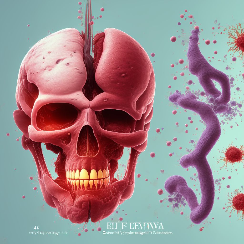 Other specified injury of splenic vein, sequela digital illustration