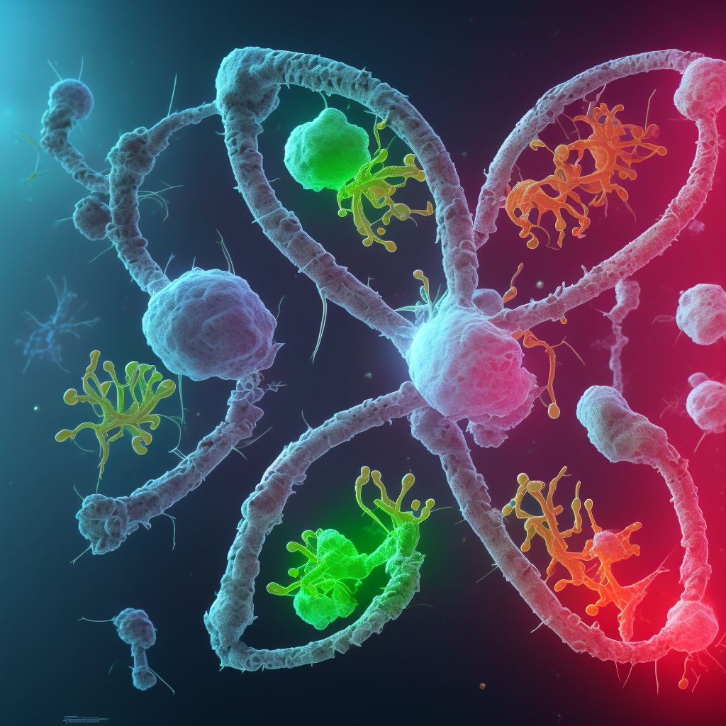 Unspecified injury of right renal vein, sequela digital illustration