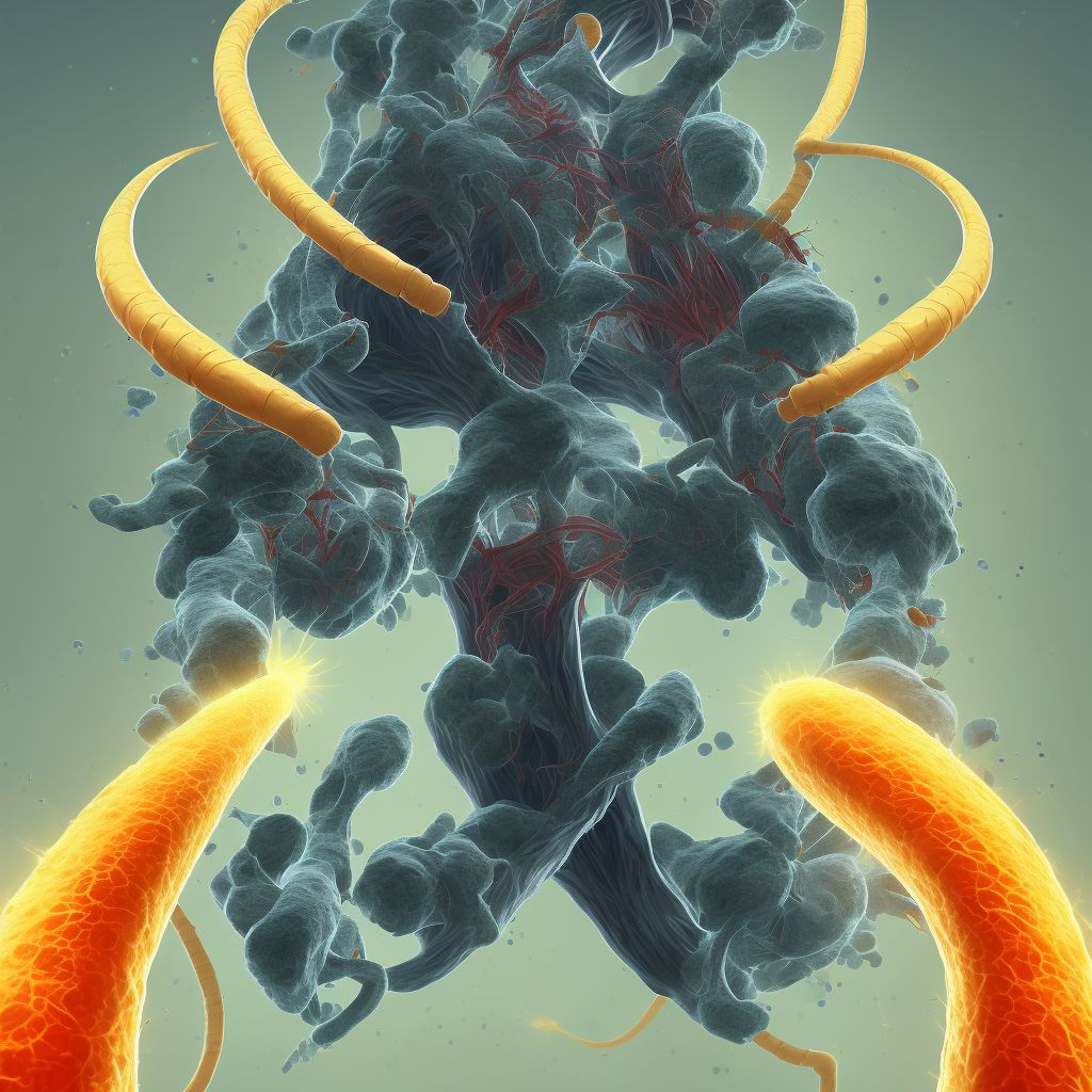 Laceration of right renal artery, initial encounter digital illustration