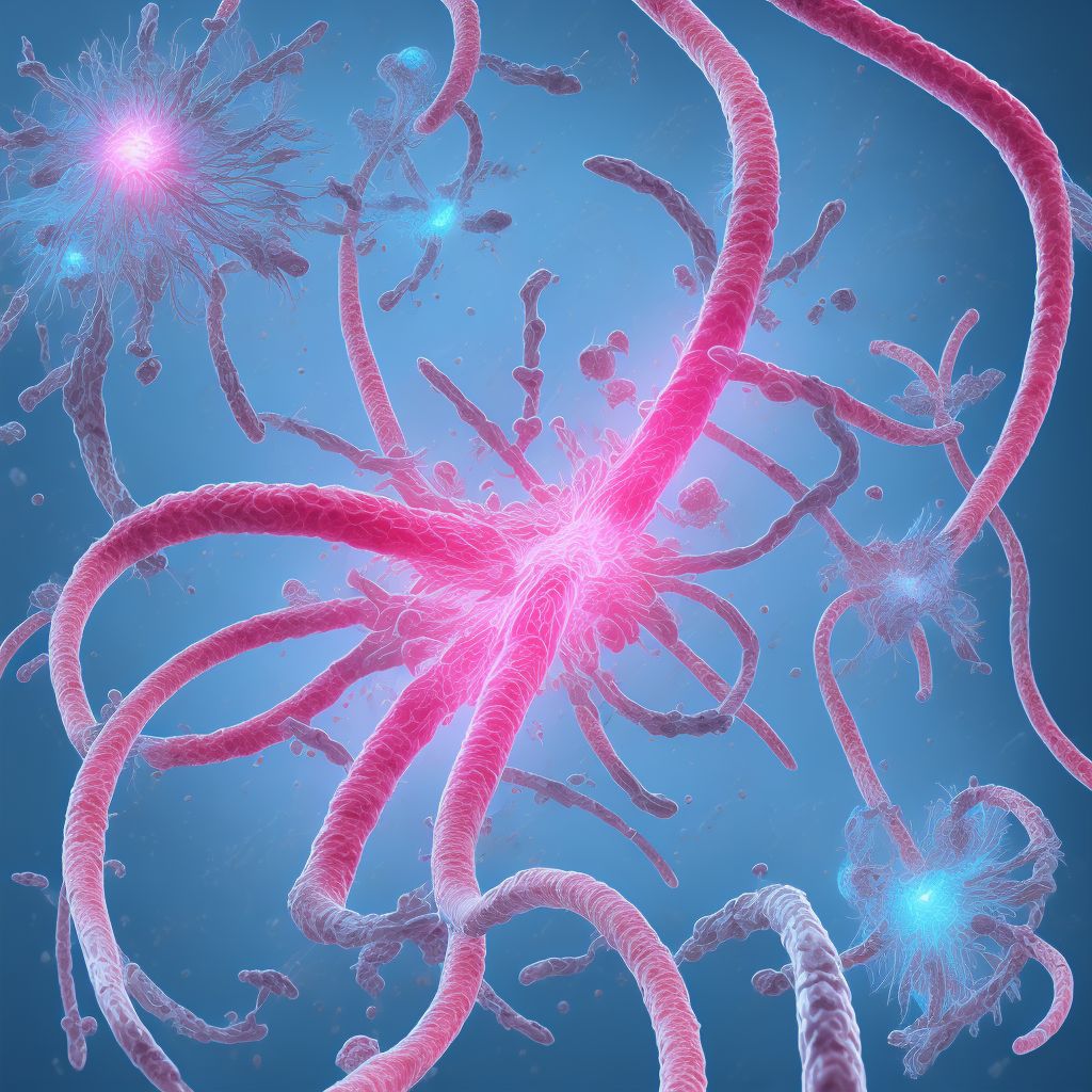 Laceration of right renal artery, sequela digital illustration