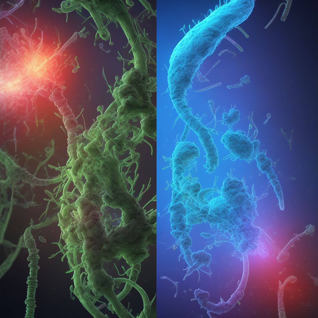 Other specified injury of left renal artery, sequela digital illustration