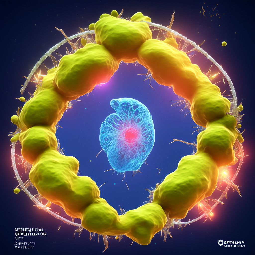 Superficial (capsular) laceration of spleen, initial encounter digital illustration