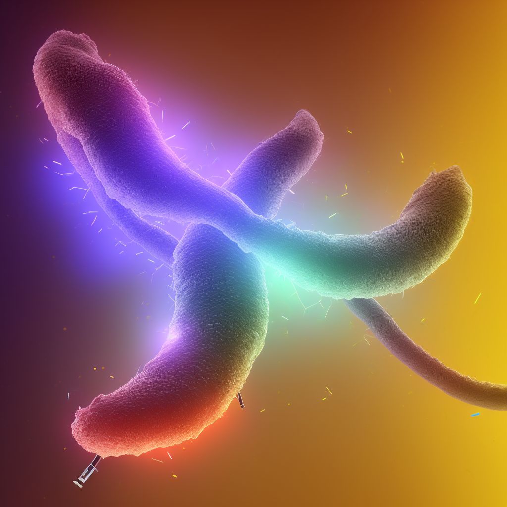 Minor laceration of tail of pancreas, sequela digital illustration