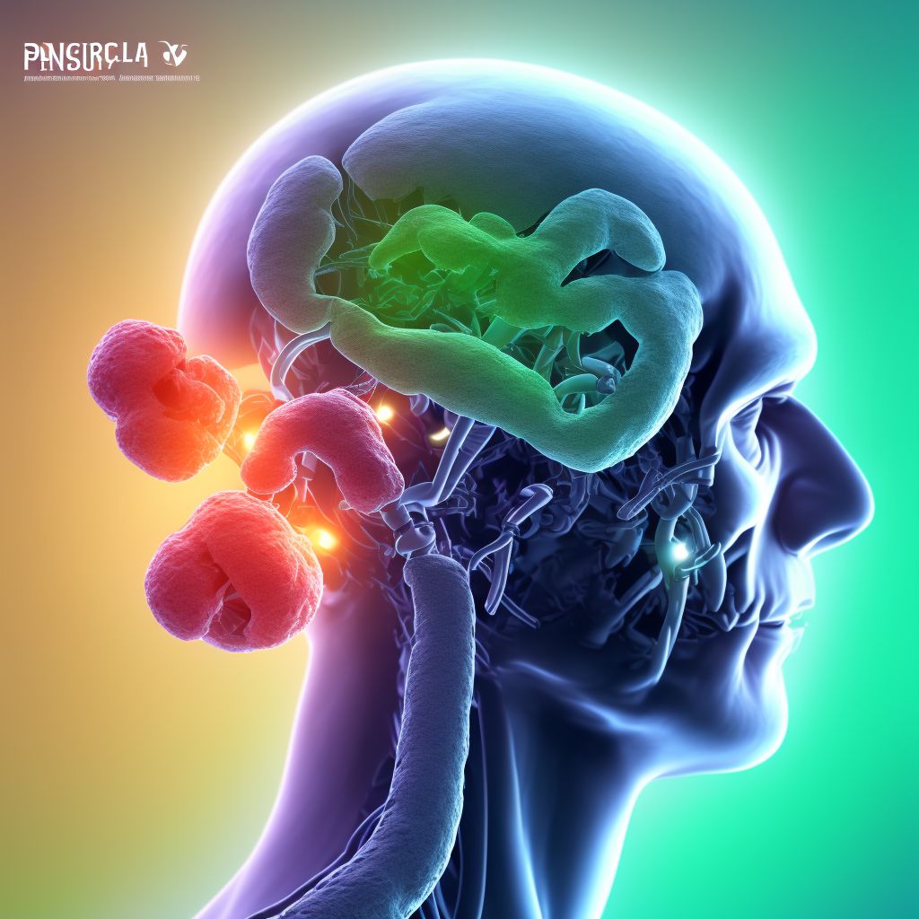 Other injury of head of pancreas, sequela digital illustration