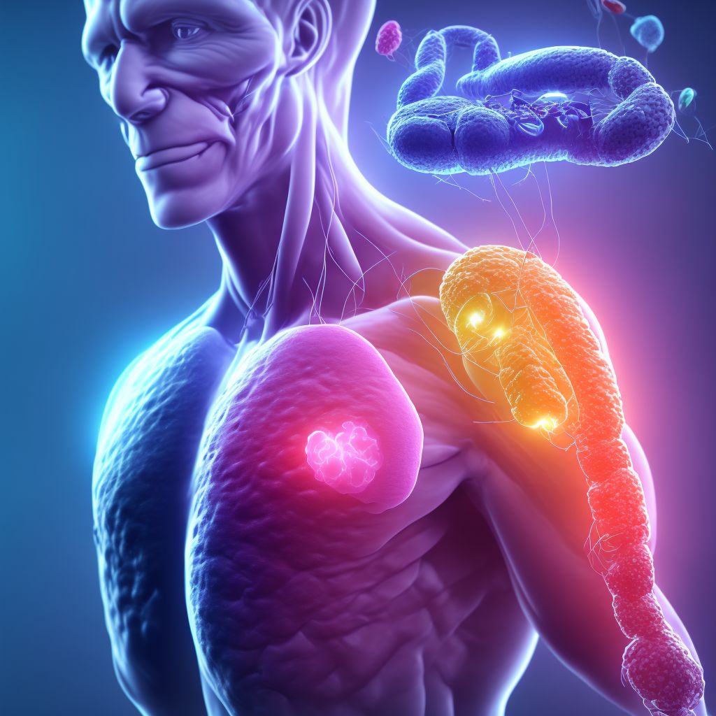 Other injury of body of pancreas, sequela digital illustration