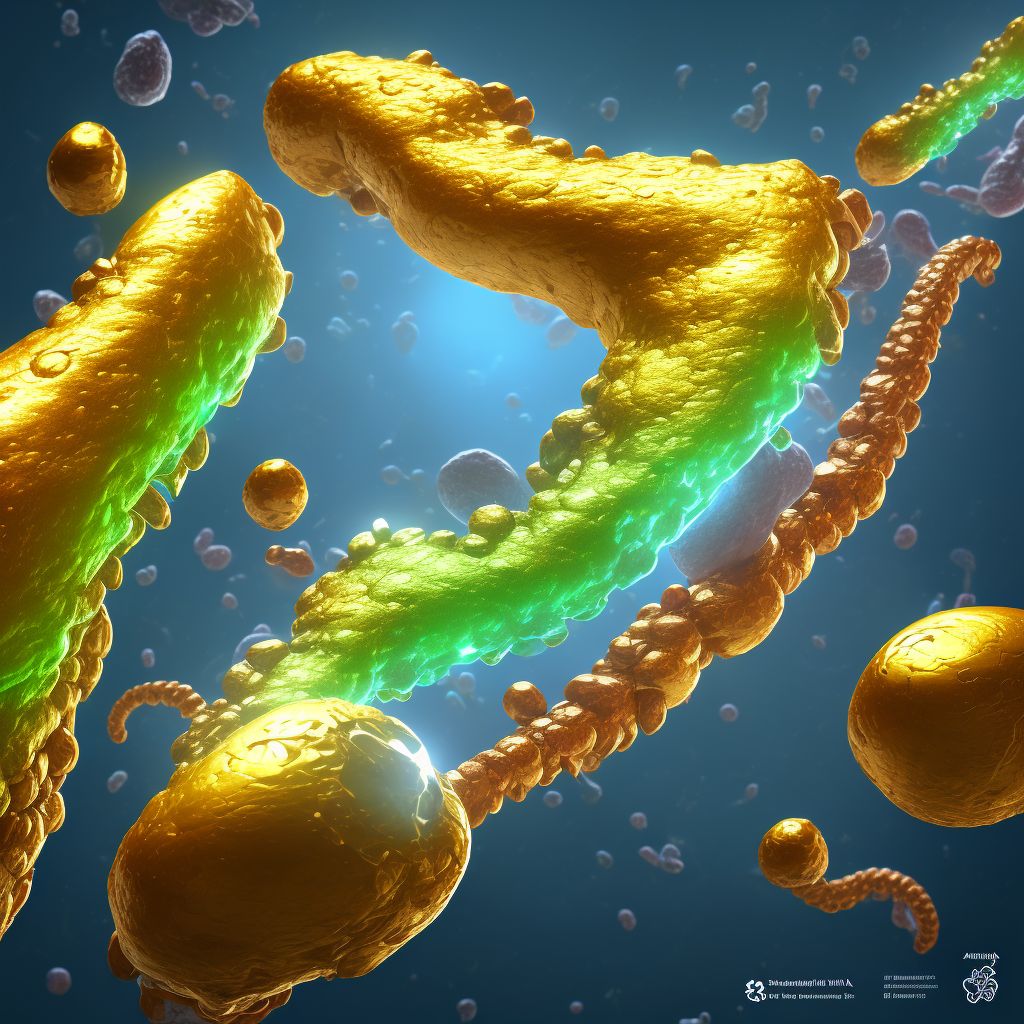 Other injury of tail of pancreas, sequela digital illustration