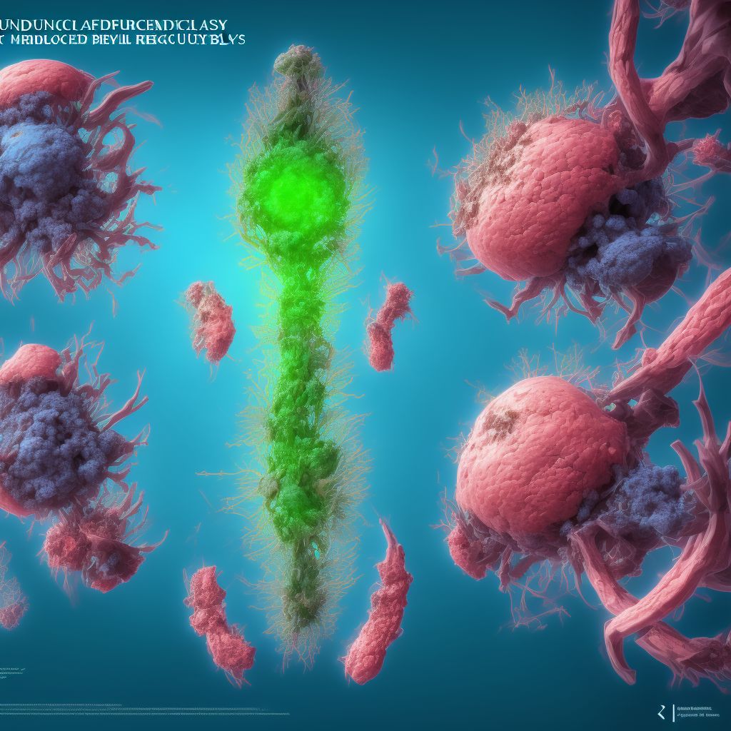 Unspecified injury of ascending [right] colon, sequela digital illustration