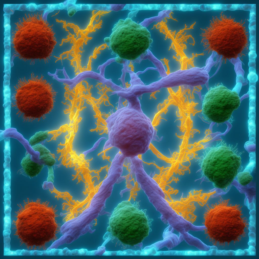 Primary blast injury of transverse colon, sequela digital illustration