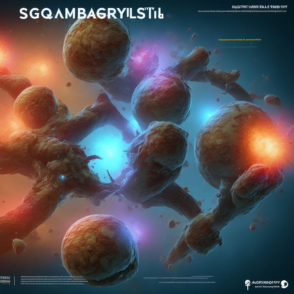 Primary blast injury of sigmoid colon, sequela digital illustration