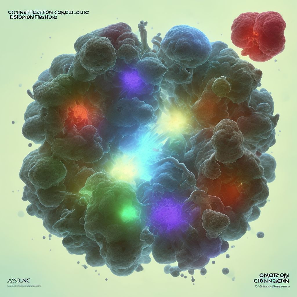 Contusion of ascending [right] colon, sequela digital illustration