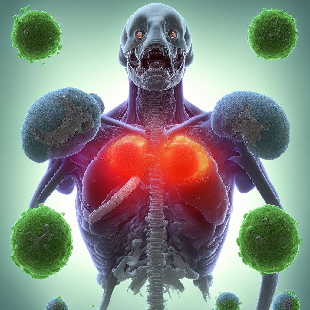 Unspecified injury of other intra-abdominal organs, subsequent encounter digital illustration