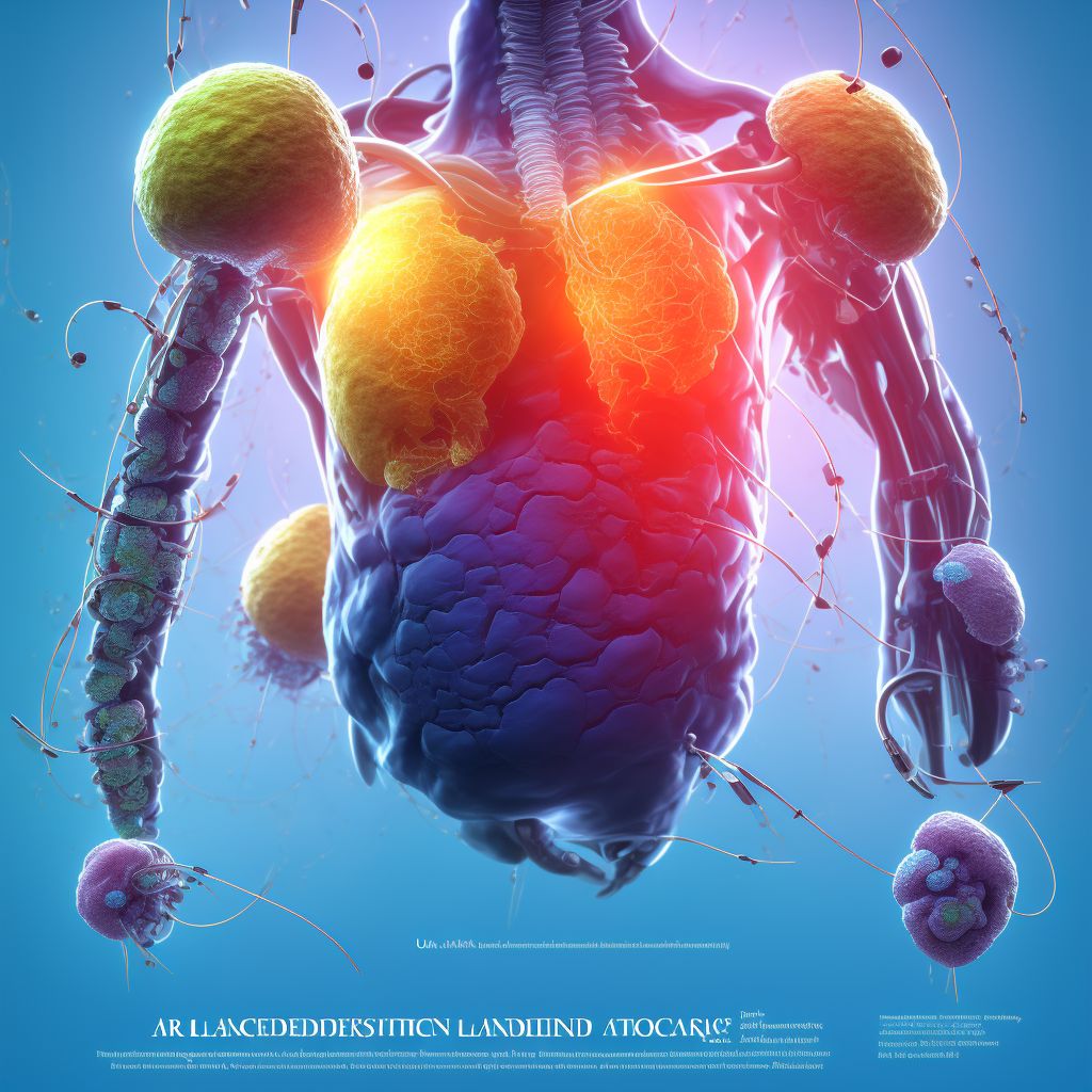 Major laceration of unspecified kidney, sequela digital illustration