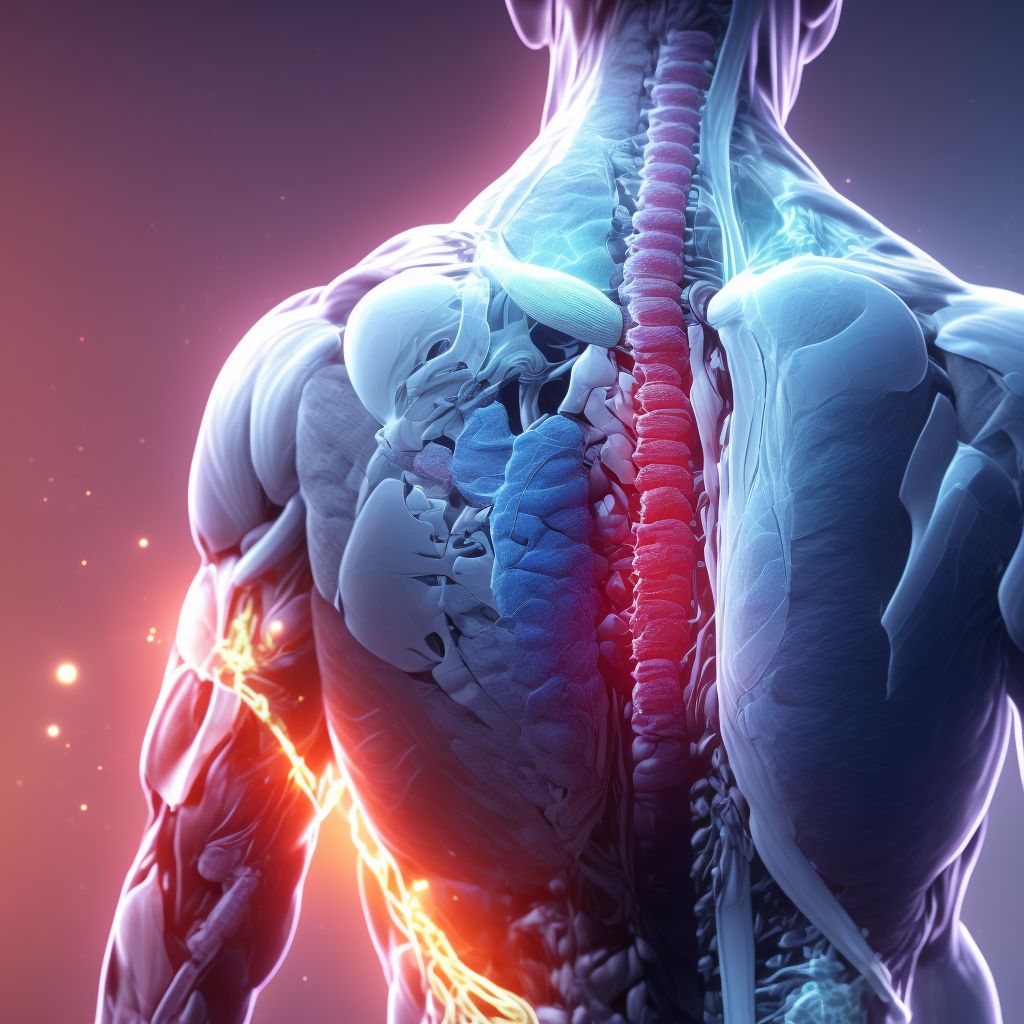 Unspecified injury of muscle, fascia and tendon of lower back, initial encounter digital illustration