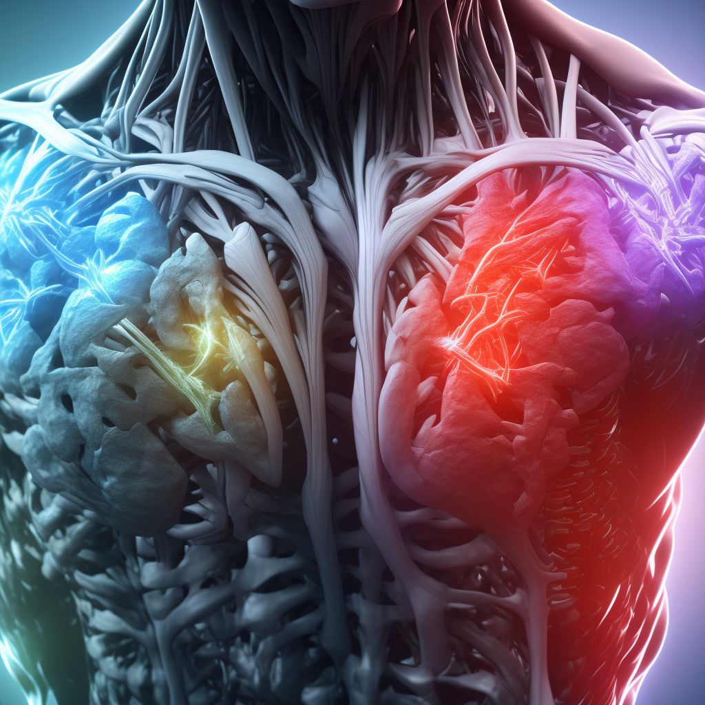 Strain of muscle, fascia and tendon of pelvis, initial encounter digital illustration