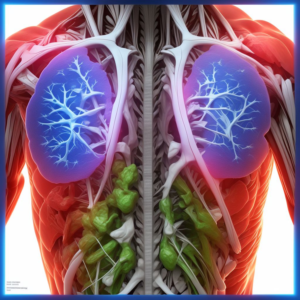 Strain of muscle, fascia and tendon of pelvis, sequela digital illustration