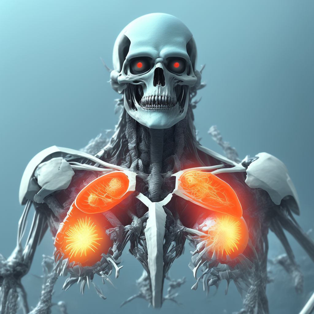 Nondisplaced fracture of lateral end of left clavicle, initial encounter for closed fracture digital illustration