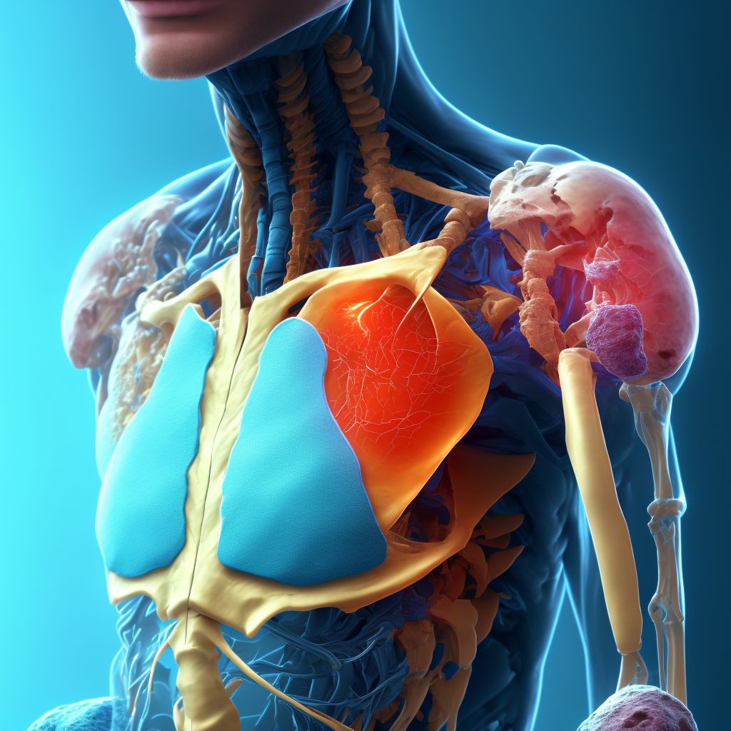 Nondisplaced fracture of body of scapula, unspecified shoulder, initial encounter for closed fracture digital illustration