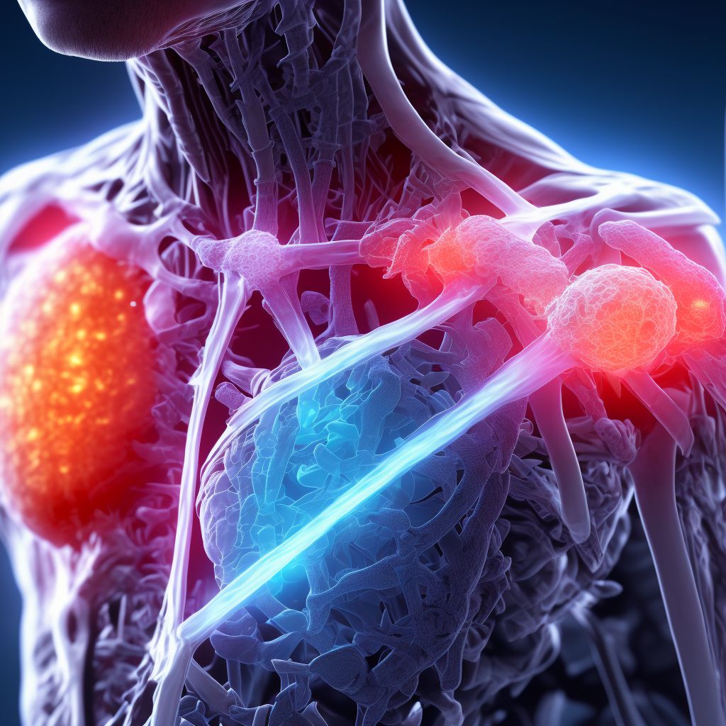 Nondisplaced fracture of acromial process, unspecified shoulder, initial encounter for open fracture digital illustration