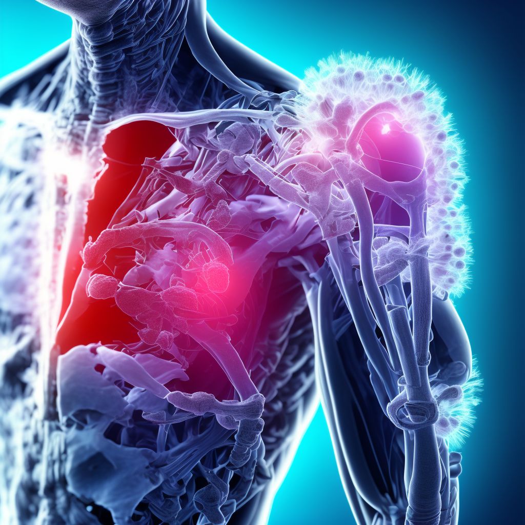 Nondisplaced fracture of acromial process, unspecified shoulder, subsequent encounter for fracture with nonunion digital illustration