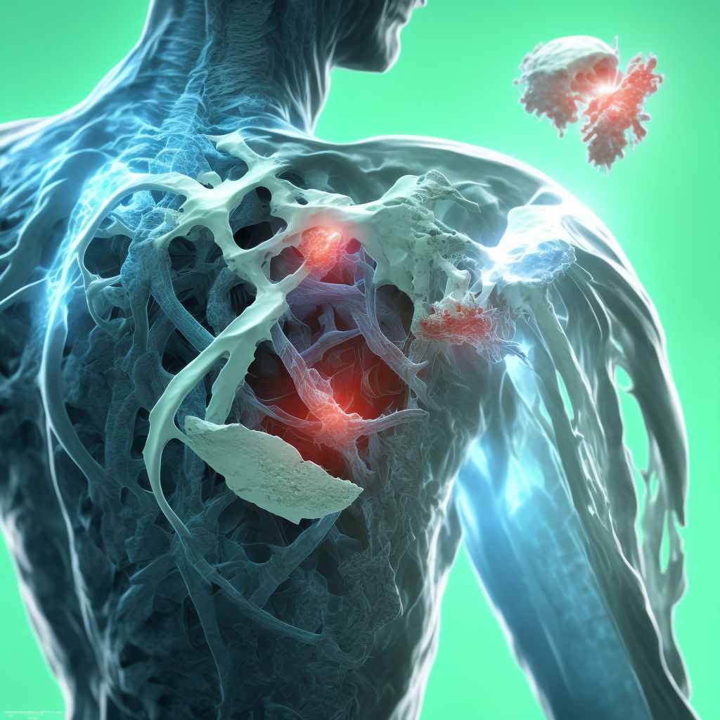 Fracture of other part of scapula, right shoulder, subsequent encounter for fracture with routine healing digital illustration