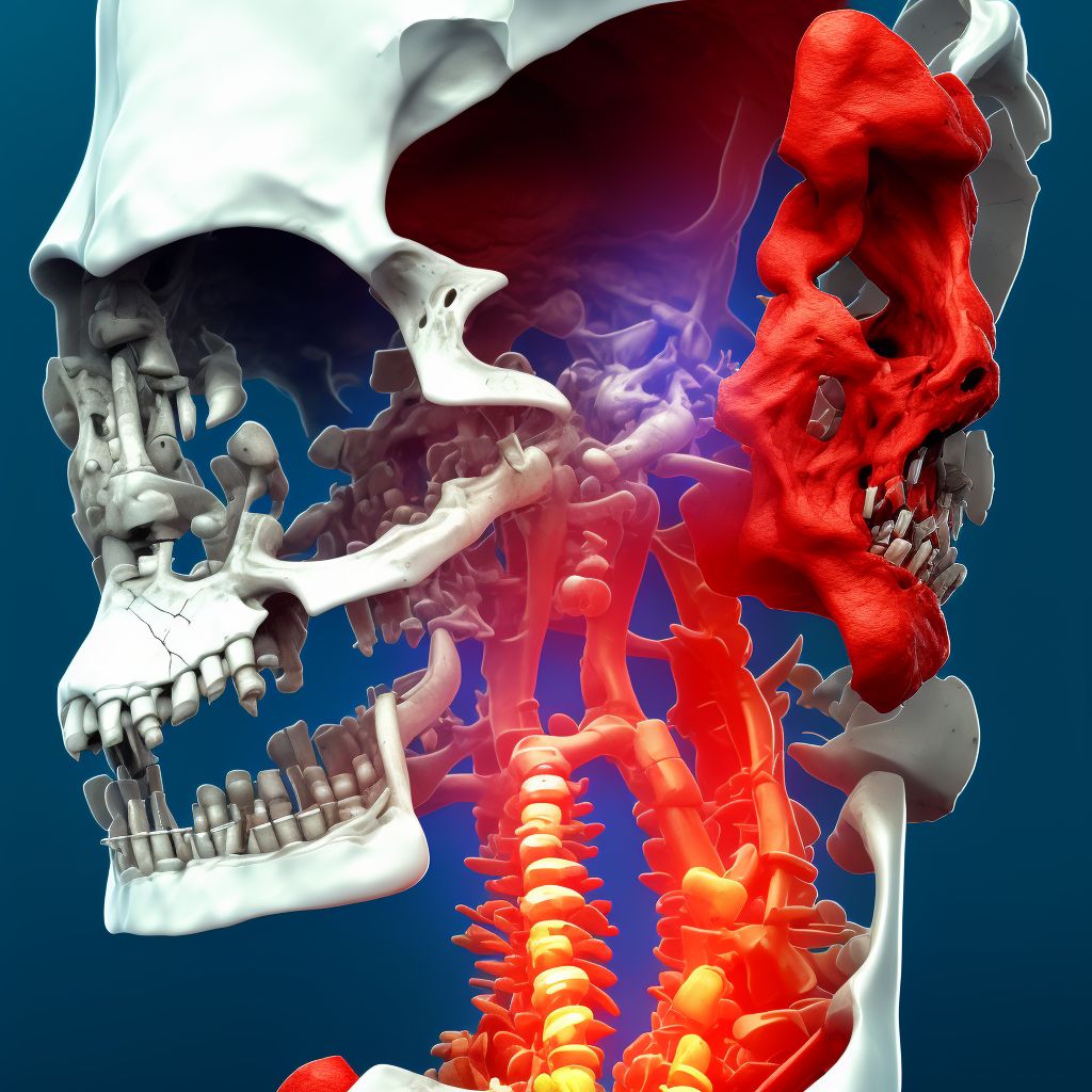 Unspecified displaced fracture of surgical neck of right humerus, initial encounter for closed fracture digital illustration