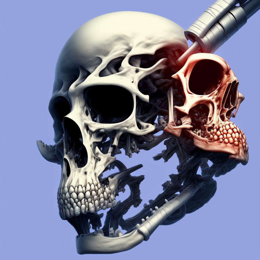 Unspecified displaced fracture of surgical neck of left humerus, sequela digital illustration