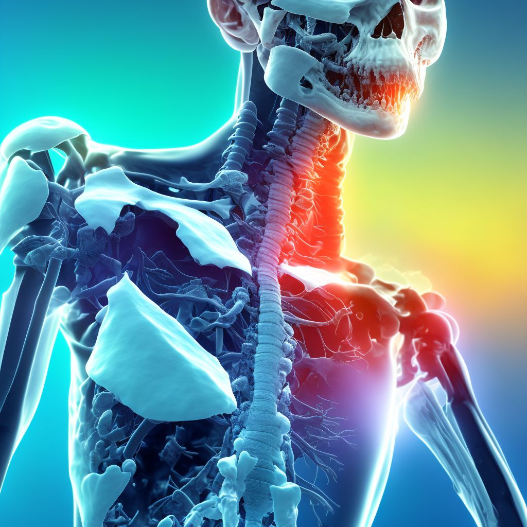 Unspecified nondisplaced fracture of surgical neck of right humerus, subsequent encounter for fracture with routine healing digital illustration