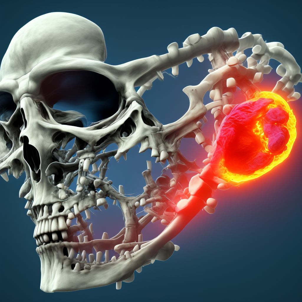 Unspecified nondisplaced fracture of surgical neck of left humerus, subsequent encounter for fracture with nonunion digital illustration