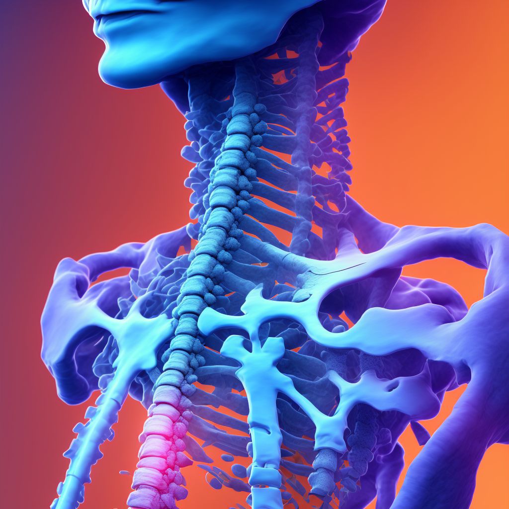 Unspecified nondisplaced fracture of surgical neck of unspecified humerus, sequela digital illustration