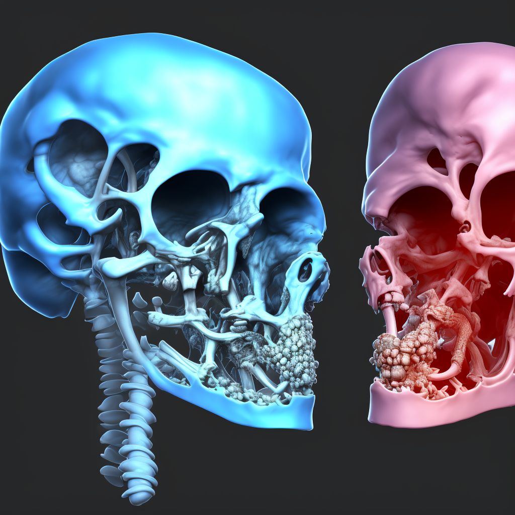 2-part nondisplaced fracture of surgical neck of right humerus, initial encounter for open fracture digital illustration