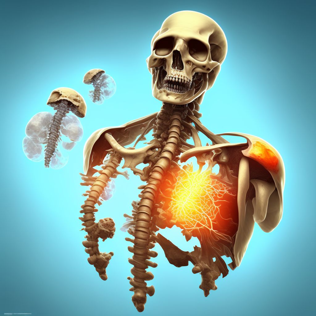 2-part nondisplaced fracture of surgical neck of right humerus, subsequent encounter for fracture with nonunion digital illustration