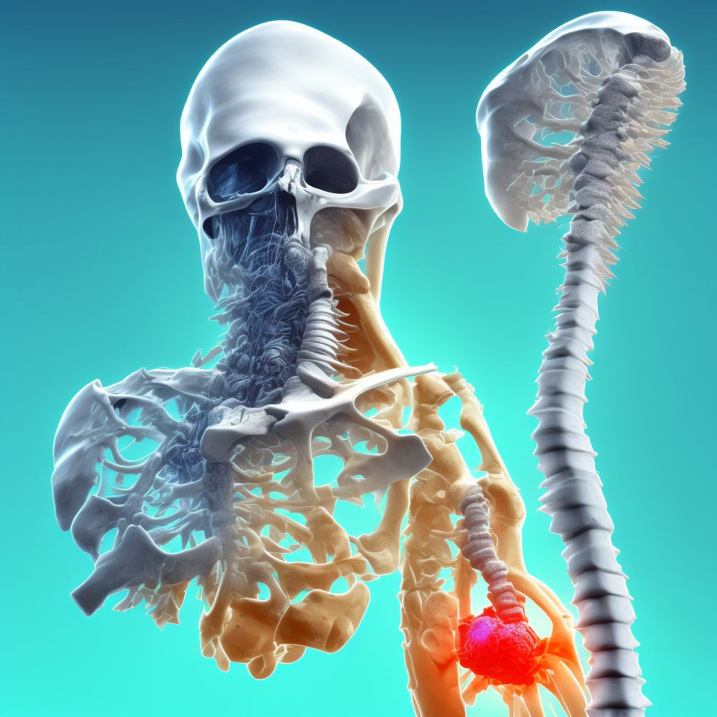 2-part nondisplaced fracture of surgical neck of left humerus, subsequent encounter for fracture with malunion digital illustration