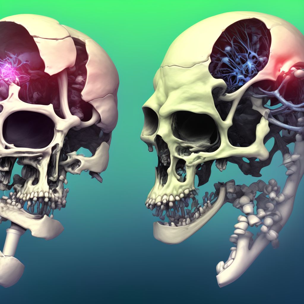 2-part nondisplaced fracture of surgical neck of unspecified humerus, initial encounter for closed fracture digital illustration