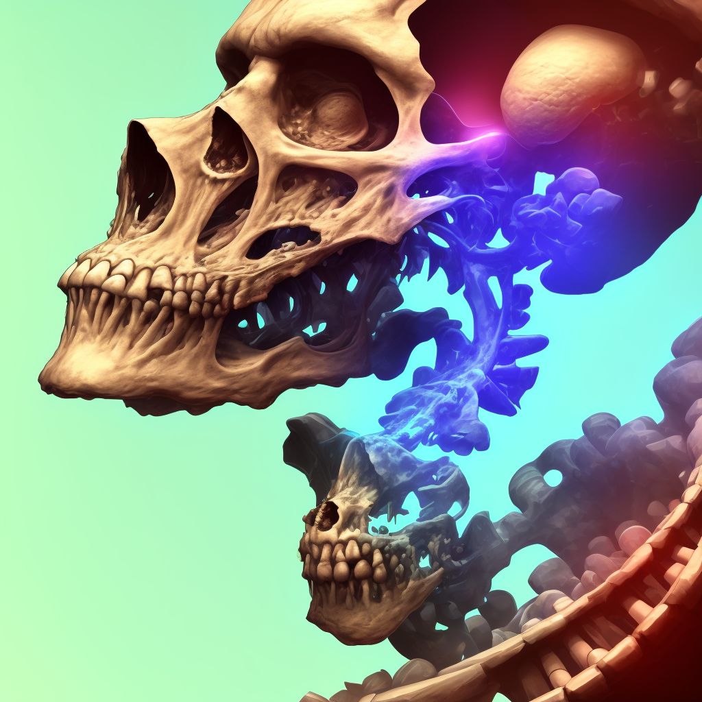 2-part nondisplaced fracture of surgical neck of unspecified humerus, sequela digital illustration