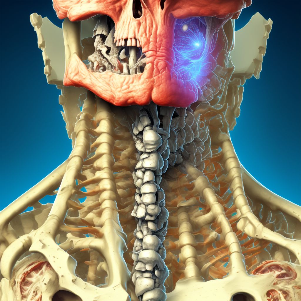 3-part fracture of surgical neck of unspecified humerus, subsequent encounter for fracture with malunion digital illustration