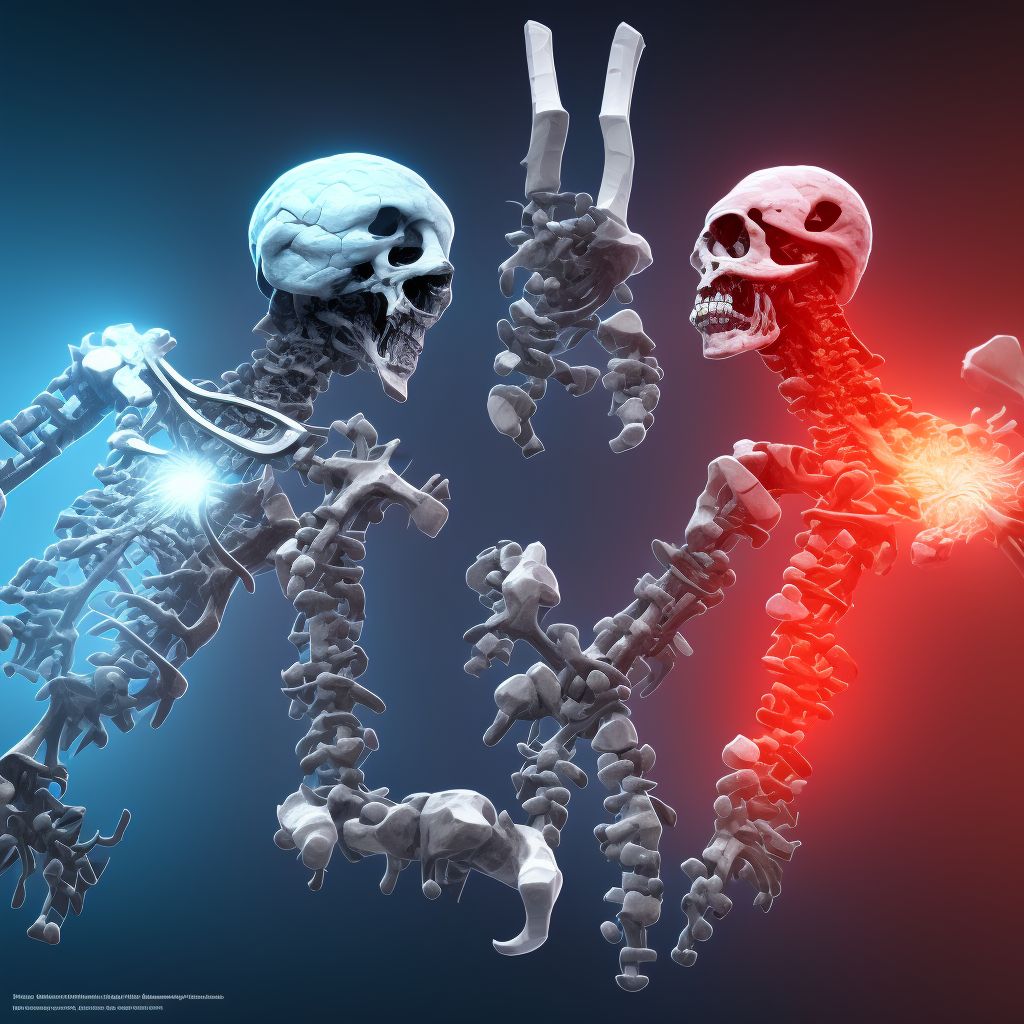 4-part fracture of surgical neck of left humerus, initial encounter for closed fracture digital illustration