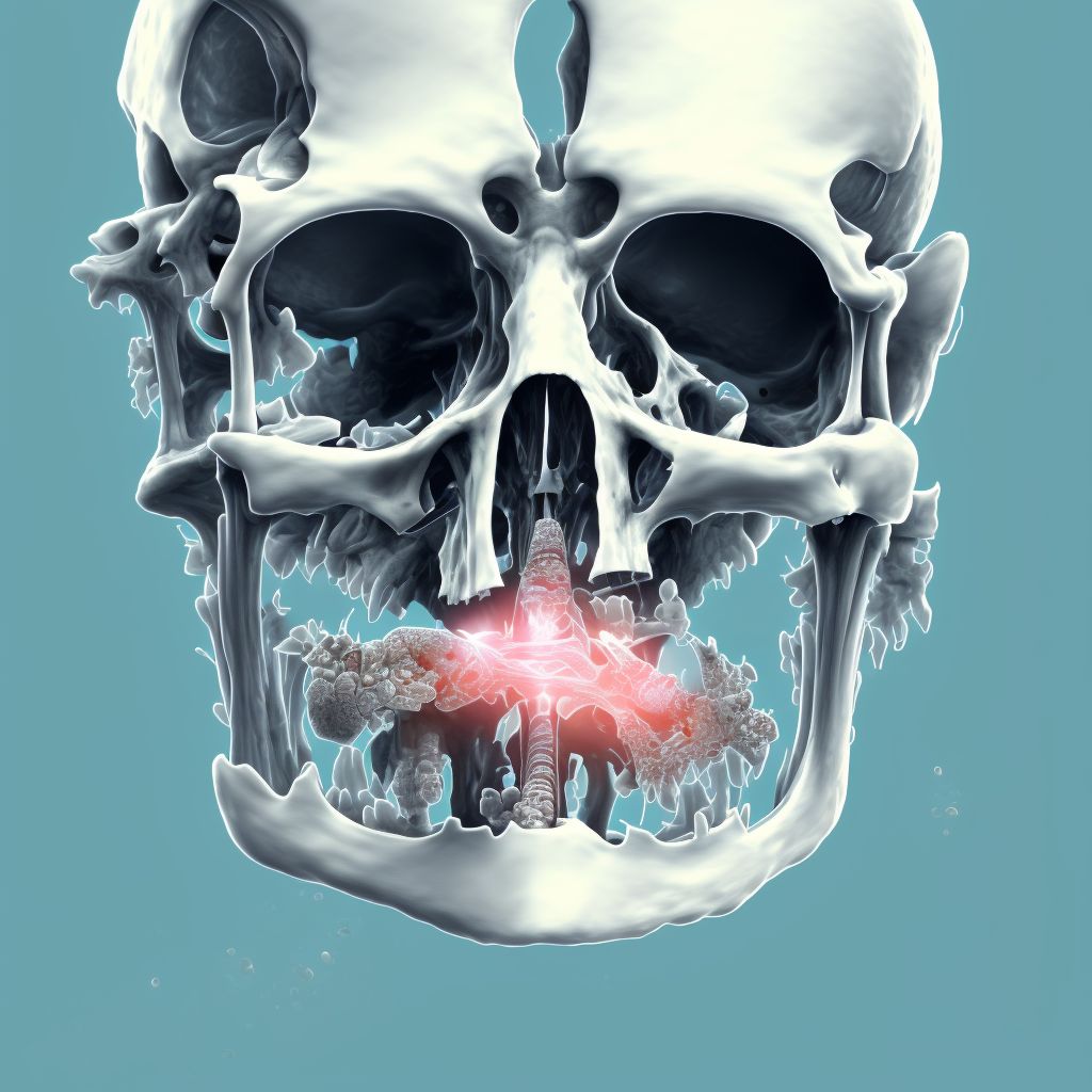 4-part fracture of surgical neck of unspecified humerus, sequela digital illustration