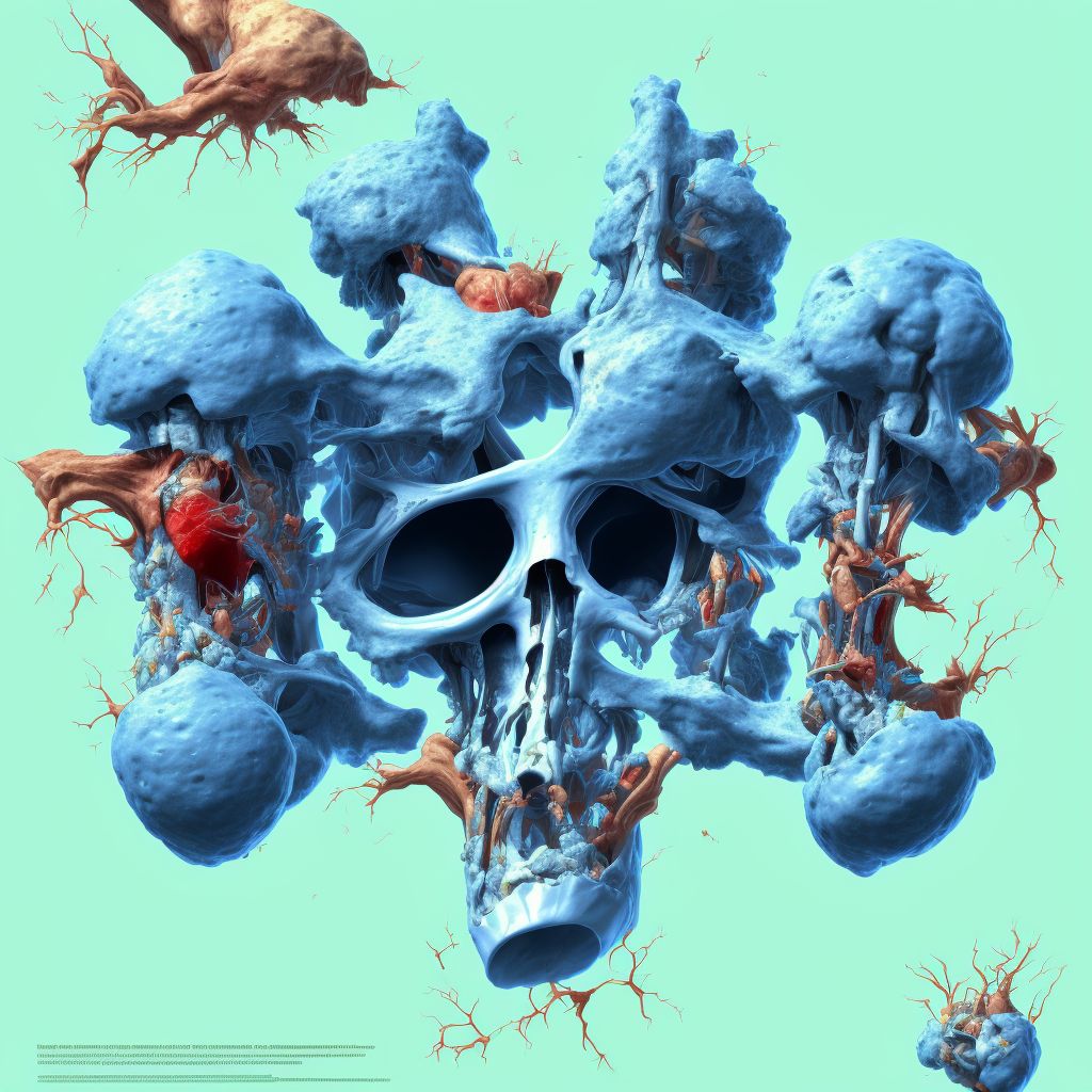 Displaced fracture of greater tuberosity of right humerus, subsequent encounter for fracture with nonunion digital illustration