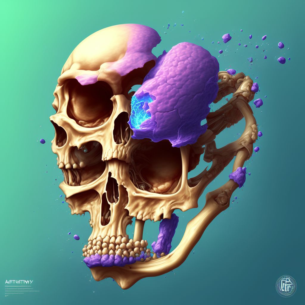 Displaced fracture of lesser tuberosity of left humerus, sequela digital illustration