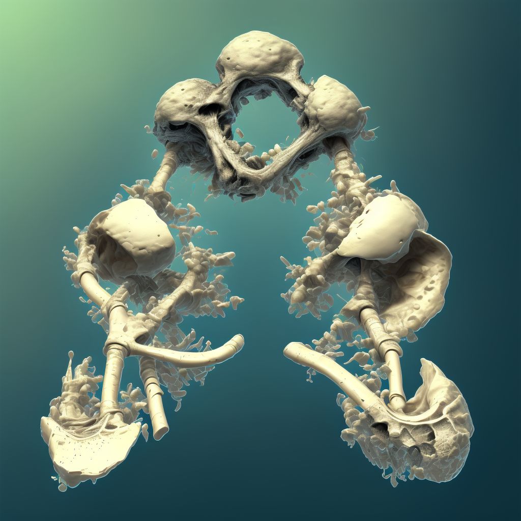 Nondisplaced fracture of lesser tuberosity of left humerus, subsequent encounter for fracture with malunion digital illustration