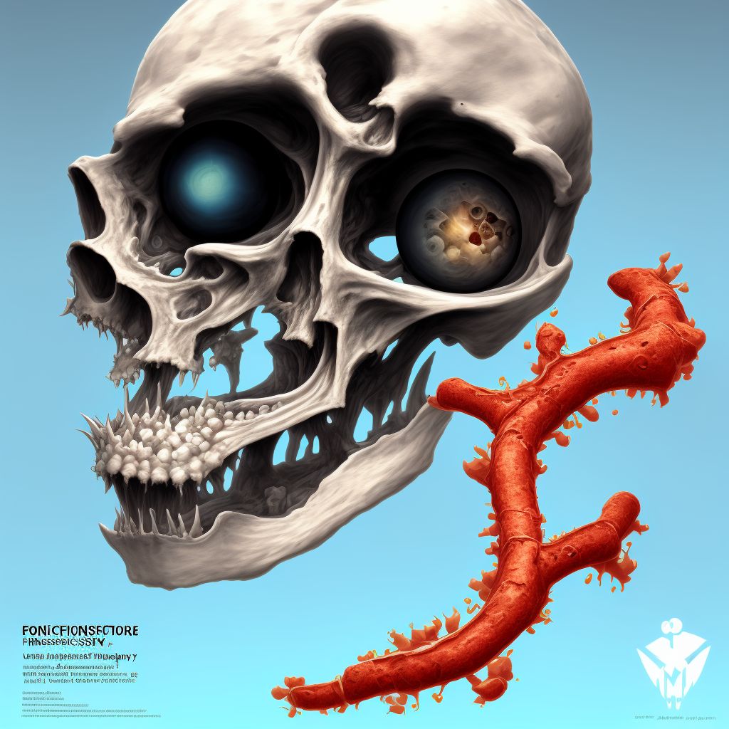 Nondisplaced fracture of lesser tuberosity of unspecified humerus, subsequent encounter for fracture with malunion digital illustration