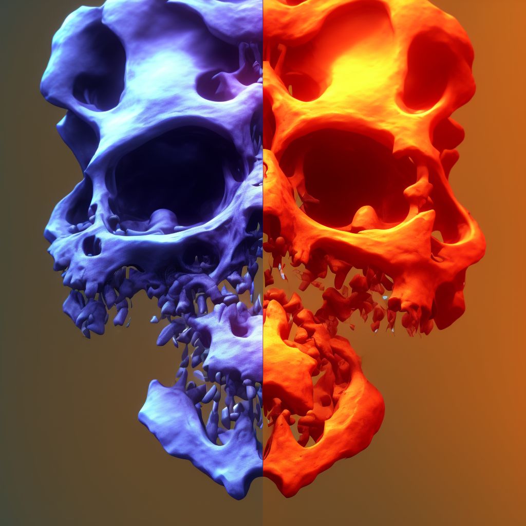 Other nondisplaced fracture of upper end of left humerus, subsequent encounter for fracture with malunion digital illustration