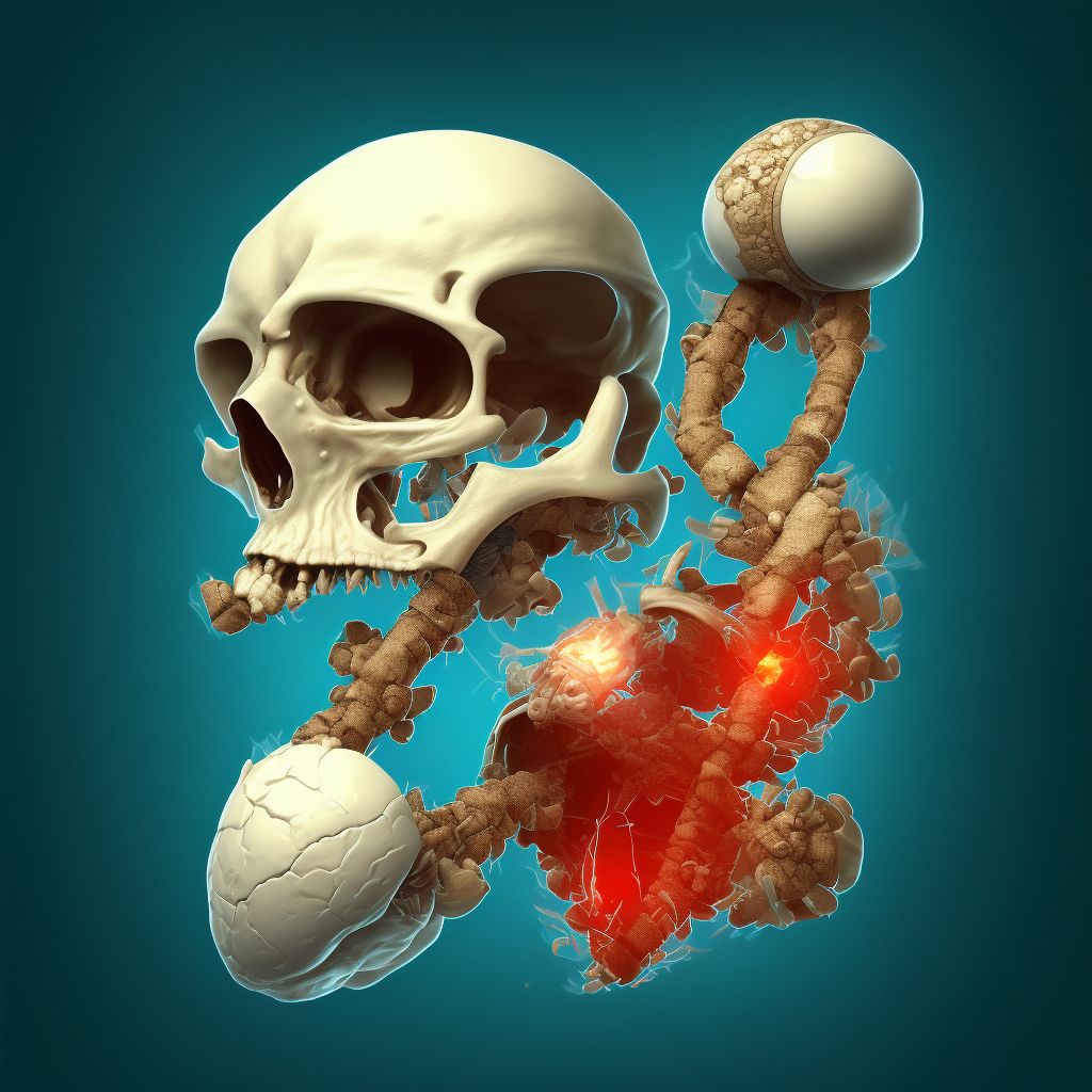 Other nondisplaced fracture of upper end of left humerus, sequela digital illustration