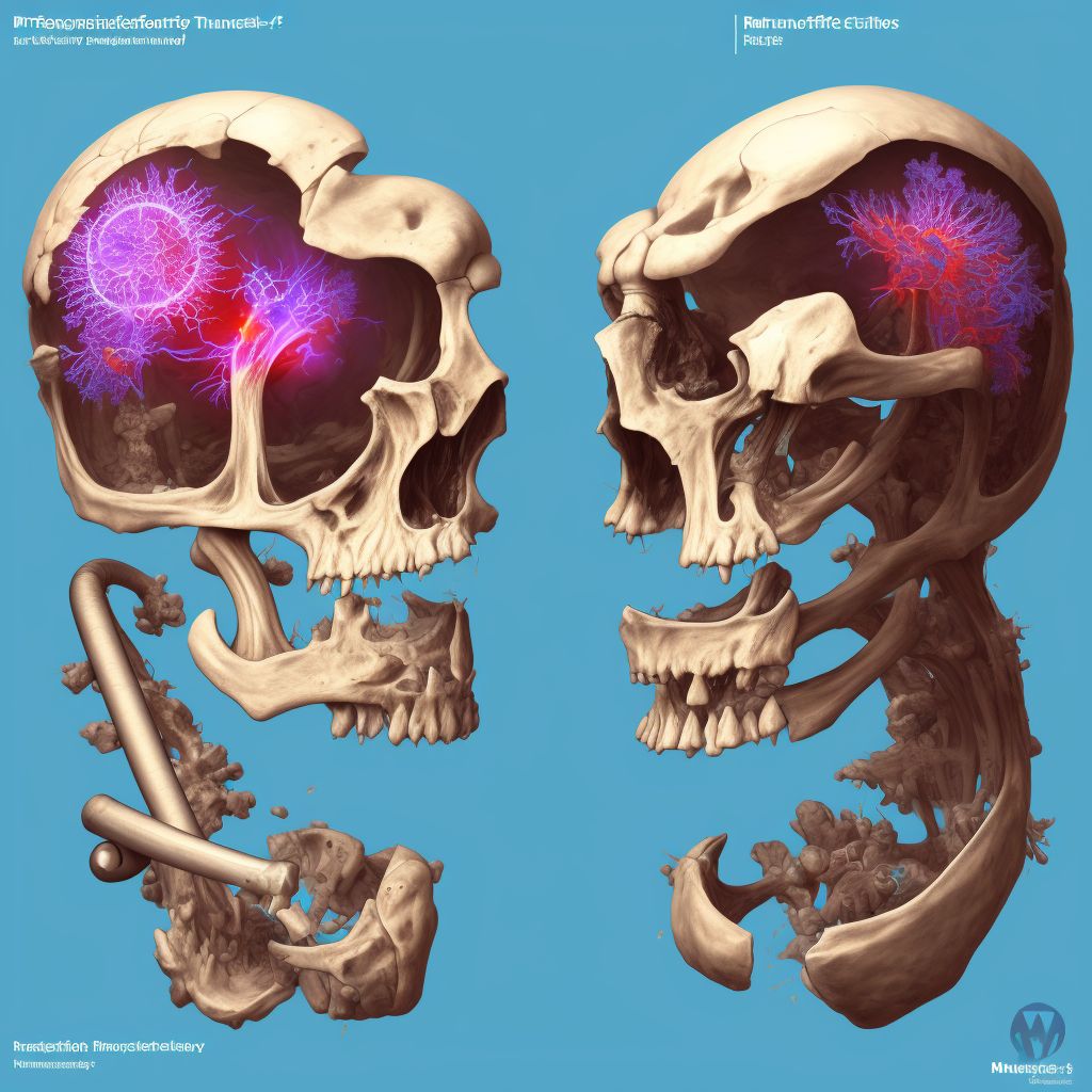 Nondisplaced transverse fracture of shaft of humerus, left arm, sequela digital illustration