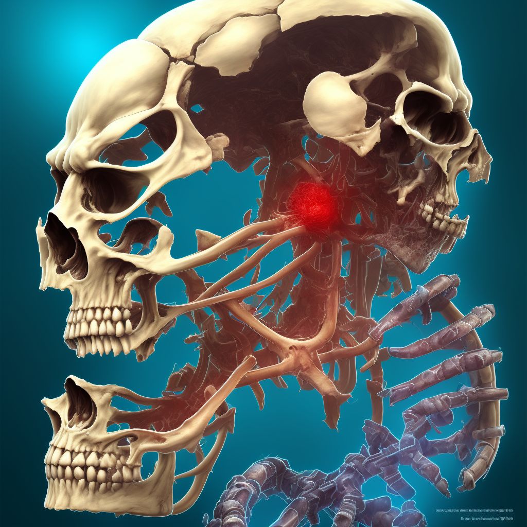 Nondisplaced segmental fracture of shaft of humerus, right arm, initial encounter for open fracture digital illustration