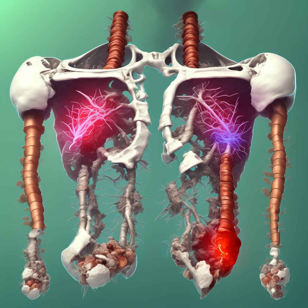 Unspecified fracture of lower end of unspecified humerus, subsequent encounter for fracture with malunion digital illustration