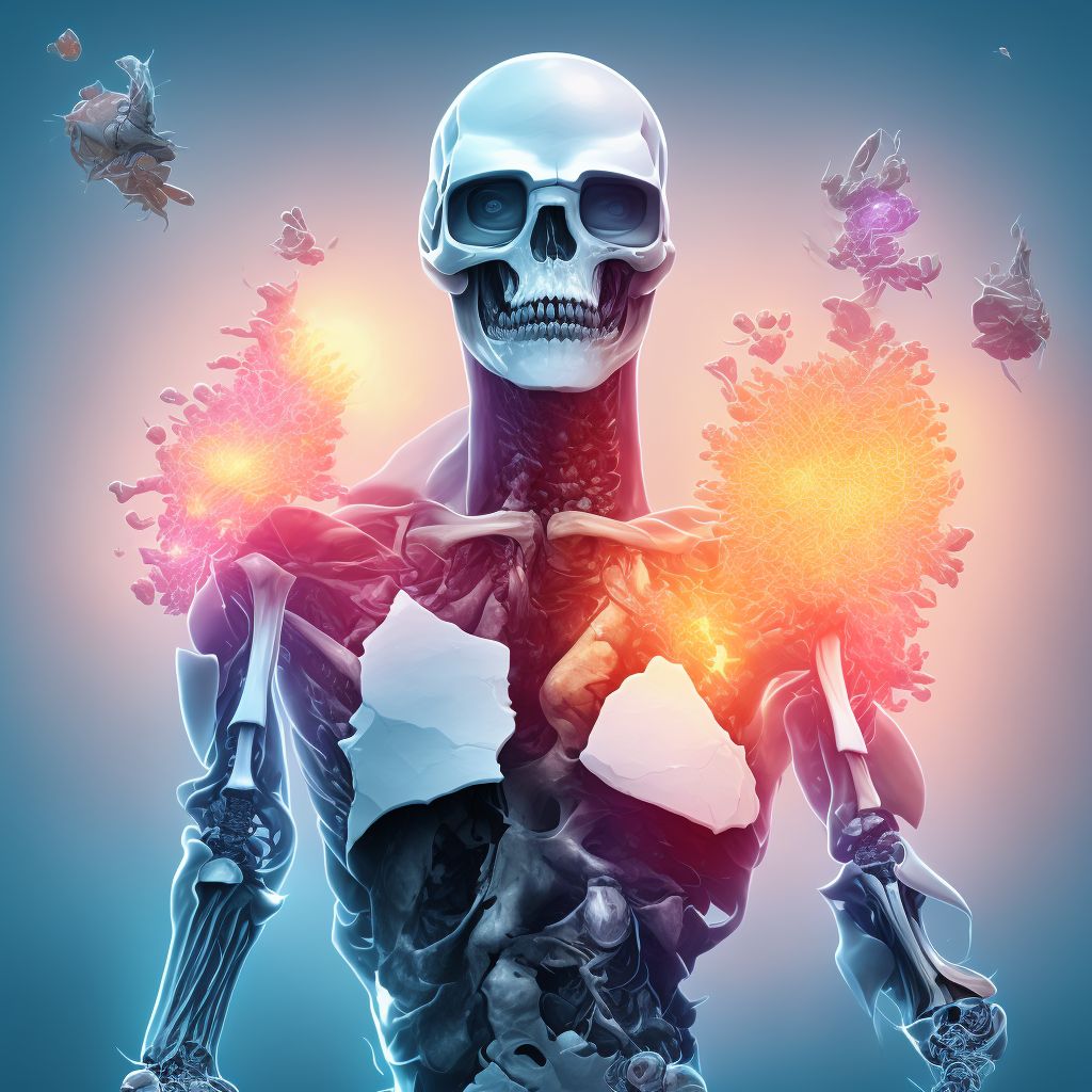 Nondisplaced comminuted supracondylar fracture without intercondylar fracture of right humerus, initial encounter for open fracture digital illustration